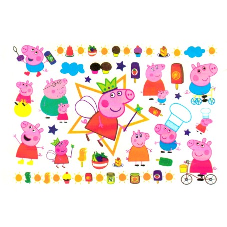 Peppa Pig barntatueringar 20 st gnuggisar för lek och kalas