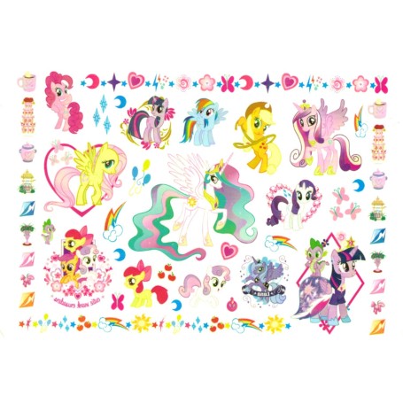 My Little Pony barntatueringar – 15 st färgglada motiv