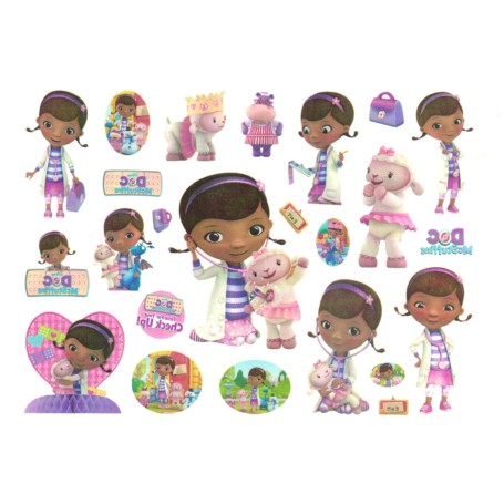Doc McStuffins barntatueringar 15 st gnuggisar karaktärsmotiv