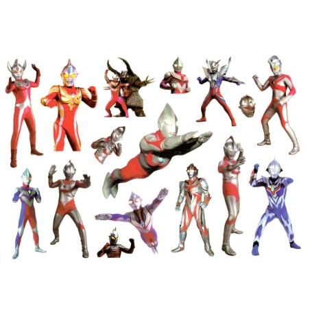 Ultraman barntatueringar 15 st gnuggisar för superhjältelek
