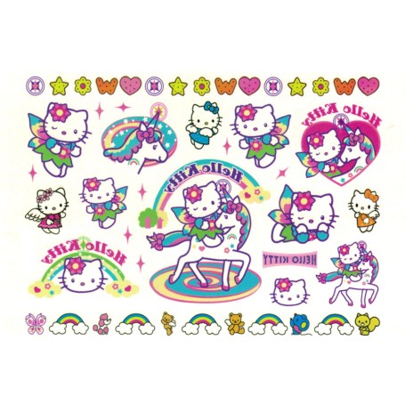 Hello Kitty barntatueringar 15 st gnuggisar för lek och kalas