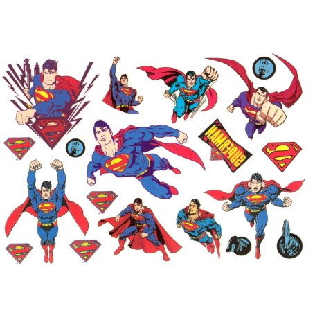 Superman barntatueringar 16 st gnuggisar för kalas och lek