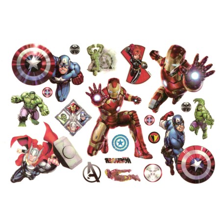Avengers-tatueringar för barn – 10 st Hulk & Iron Man motiv