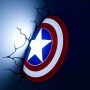 Captain america vägglampa 3D lampa sköld natt avengers