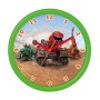 Dinotrux barnväggklocka rund med dinosauriemotiv för barnrum