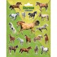 18 st klistermärken hästar