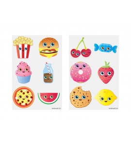 Shopkins 60 st barntatueringar tillfälliga tatueringar gnuggisar