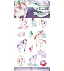 Unicorn 12 st barntatueringar tatuering enhörning