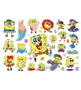 Spongebob 20 st barntatueringar tatuering svampbob fyrkant