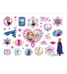 Frozen barntatueringar 15 st gnuggisar med Elsa och Anna