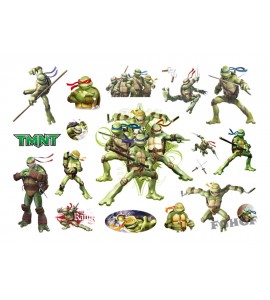 Ninja turtles 15 st barntatueringar tatuering mutant teenage