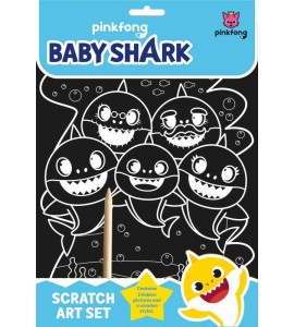 Baby shark pysselpaket med skrap hajarna