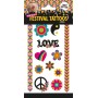 Hippie 12 st barntatueringar tatuering flower power